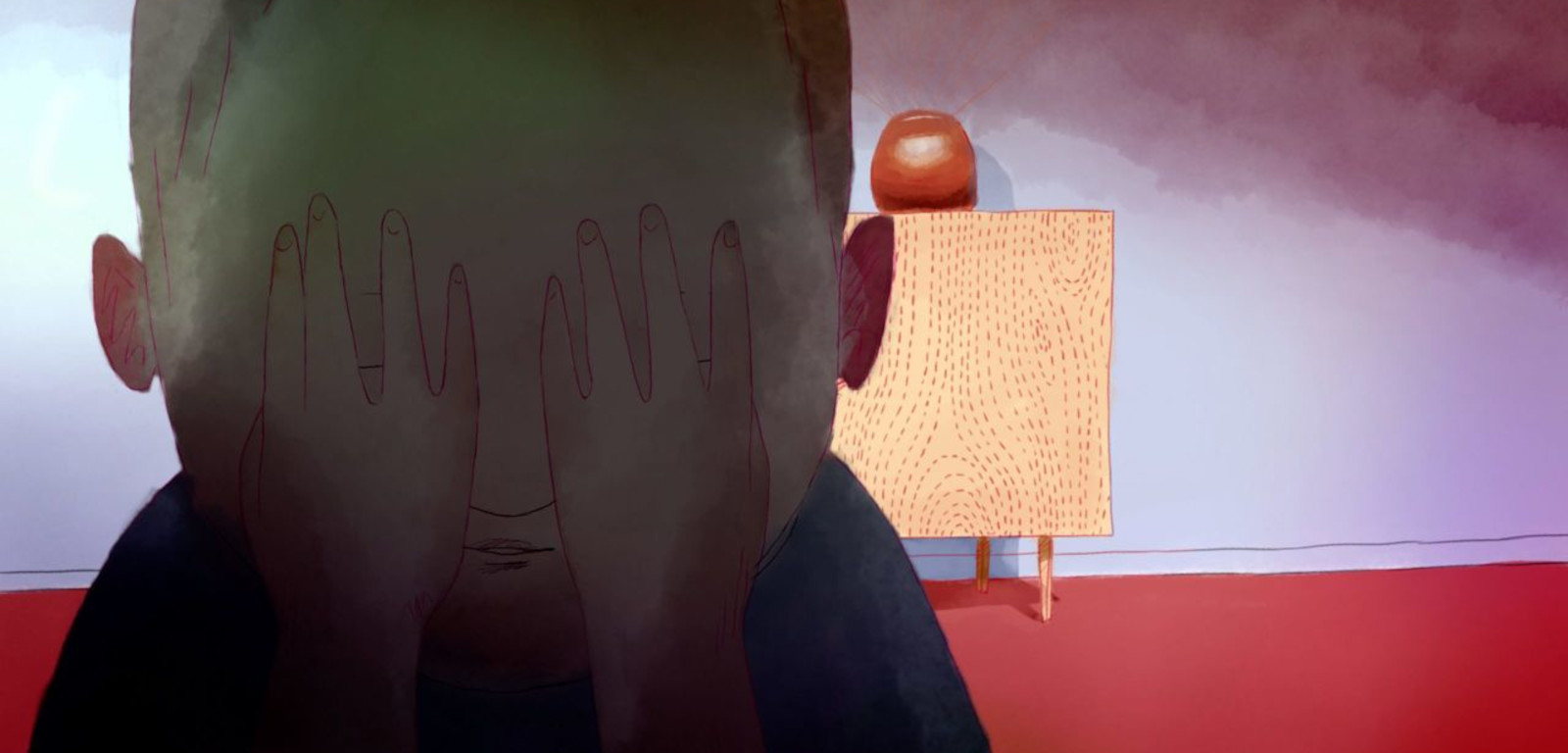 animated boy holding his eyes shut