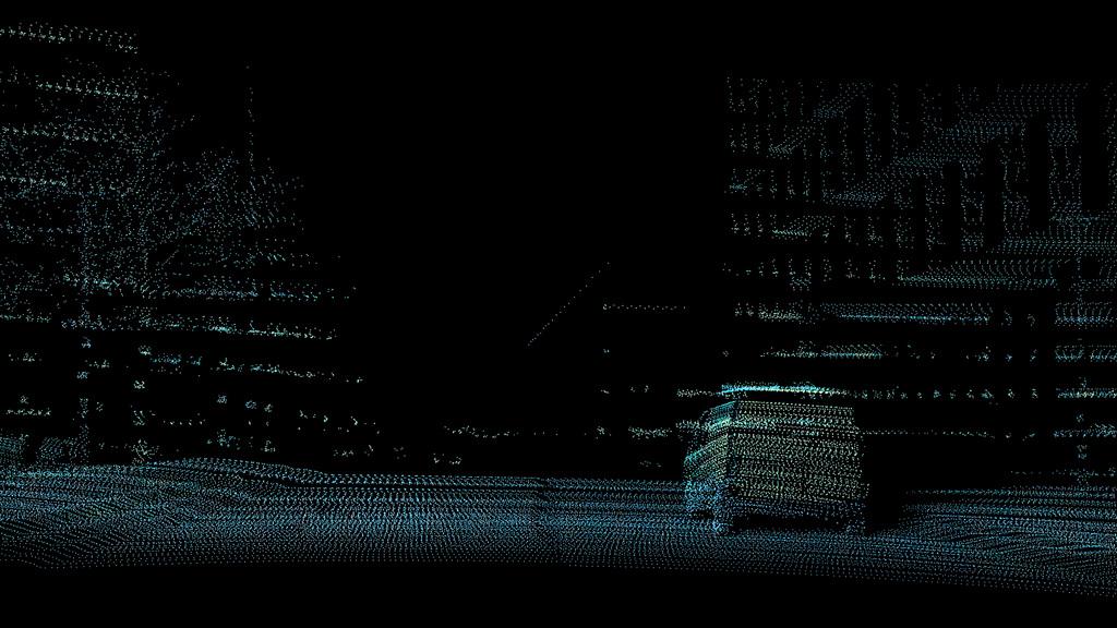 film still of a drawn car parked in the dark